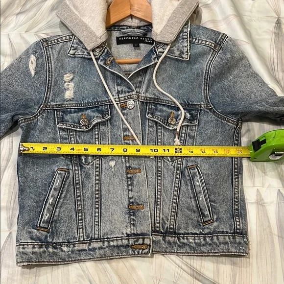 Veronica Beard Denim Jacket with Hoodie - Picture 10 of 12